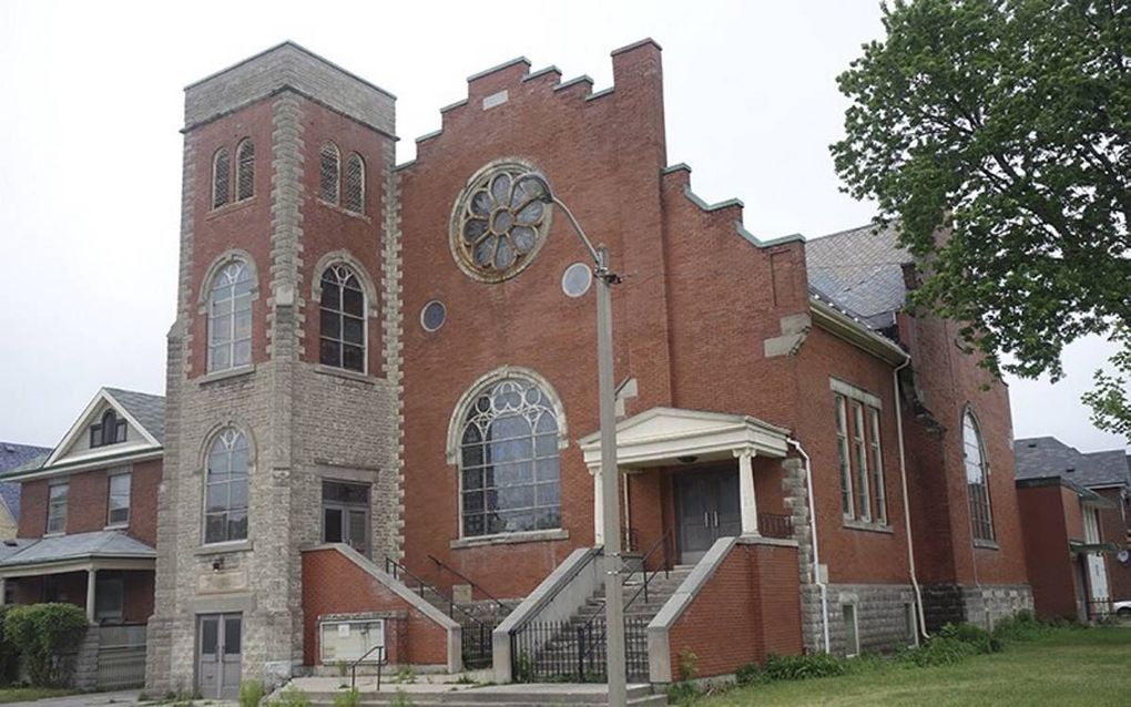 De Hyatt United Church, langs de Hamilton Road in Londen, werd in 2015 gekocht door de Egyptische gemeenschap en wordt omgebouwd tot moskee. beeld RD