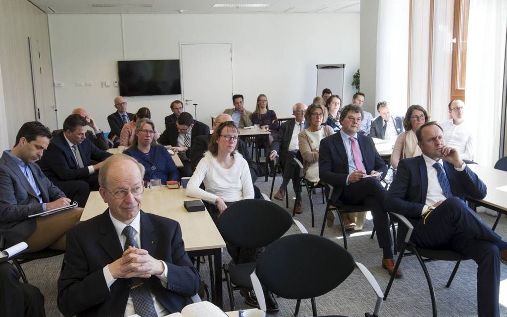 De Gereformeerde Bond organiseerde dinsdag een ontmoetingsdag voor studenten theologie met een late roeping. Sprekers waren onder andere ds. Ten Hove en ds. Belder.  beeld RD, Anton Dommerholt