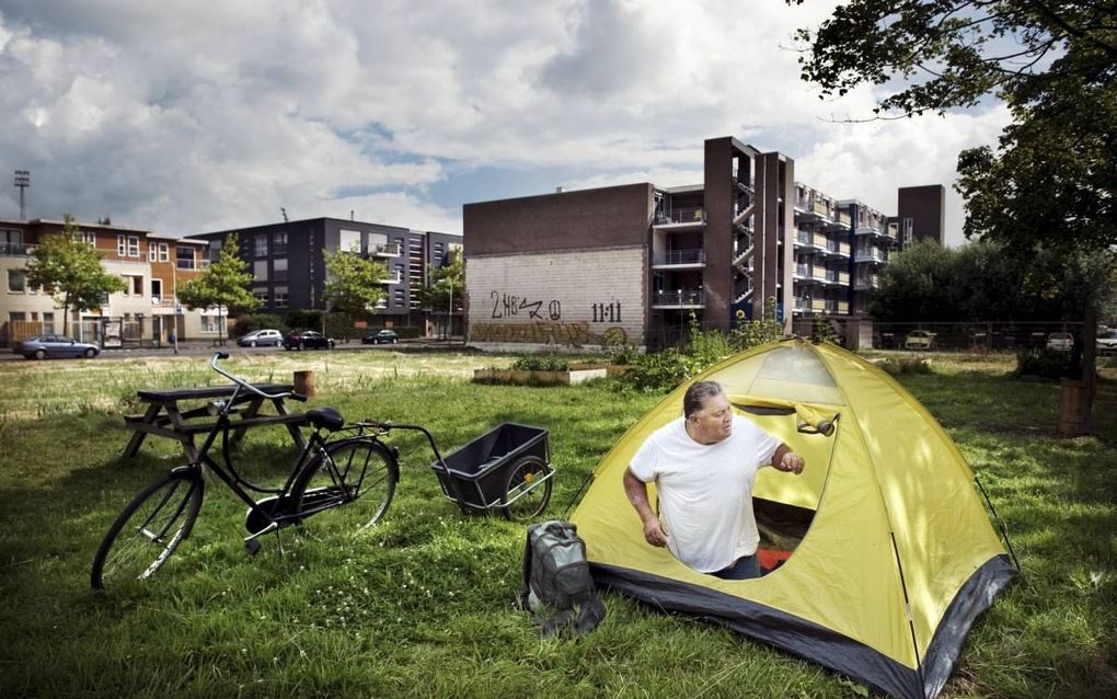 Rechabiet Frans Aja sliep jaren in een tent.  beeld Reyer Boxem