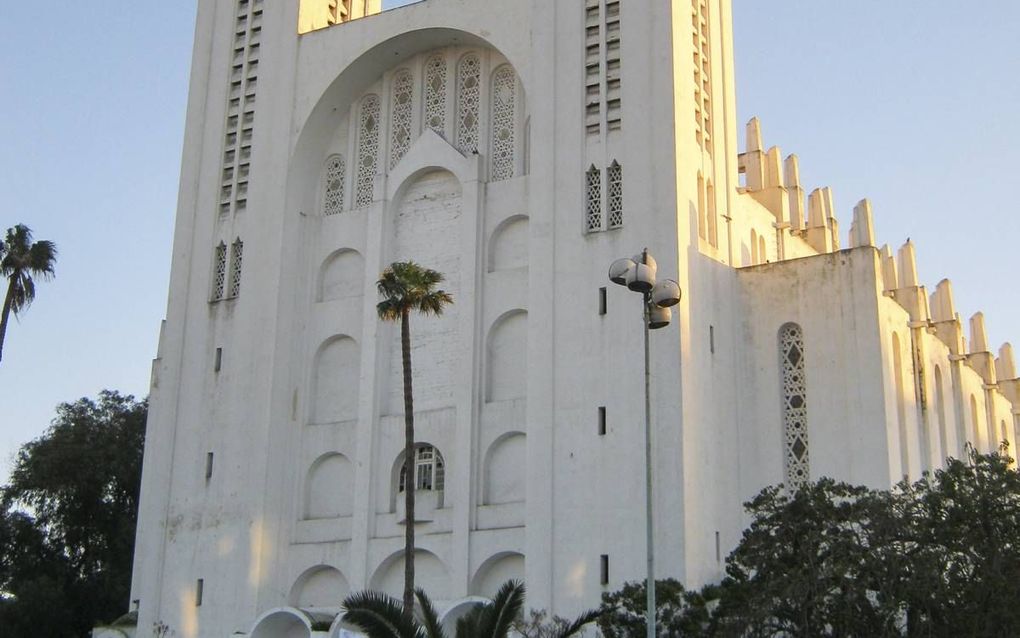 Bij de restauratie van de voormalige Heilig Hartkerk in het Marokkaanse Casablanca gaat de architect weer christelijke elementen aan het gebouw toevoegen. beeld Niek Stam