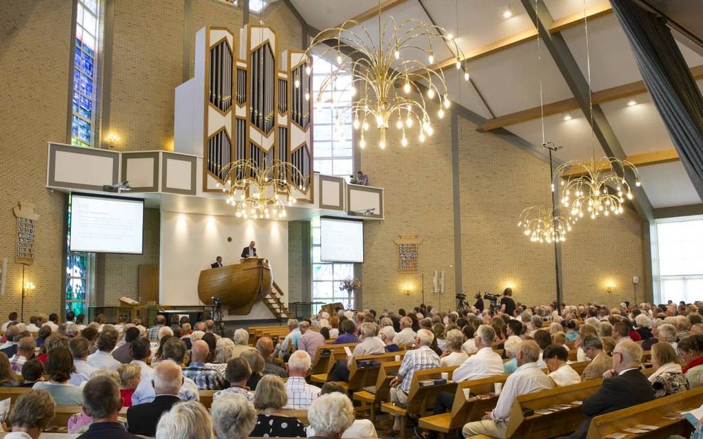 De derde landelijke Kerkendag van de Christelijke Gereformeerde Kerken (CGK), vrijdag in Urk, stond in het teken van het 125-jarig bestaan van het kerkverband. beeld RD, Anton Dommerholt