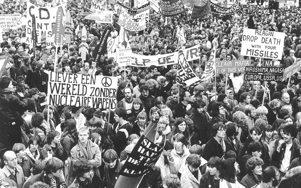 Vredesdemonstratie van IKV in 1981. beeld ANP