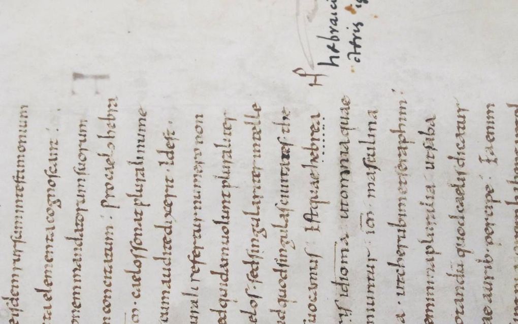 Het recent aangetroffen handschrift in de marge van een negende-eeuwse codex is onmiskenbaar van Zwingli, aldus onderzoeker Urs Leu. beeld Urs Leu