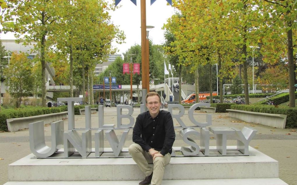 De Tilburgse student Robert Beckett uit Engeland. beeld RD
