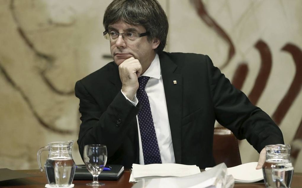 Puigdemont. beeld EPA, ANDREU DALMAU