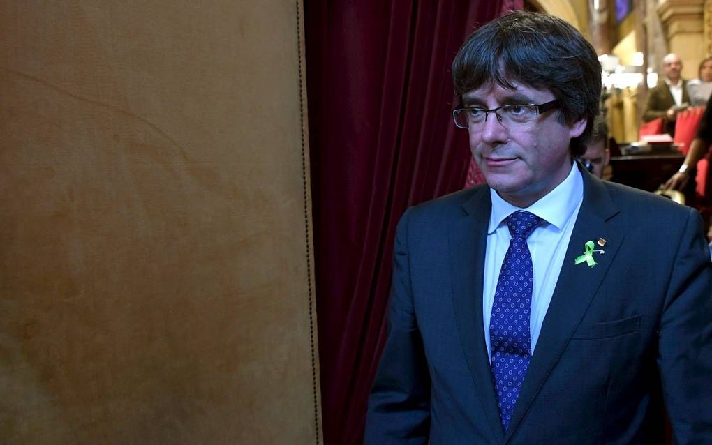 Puigdemont. beeld AFP, Lluis Gene