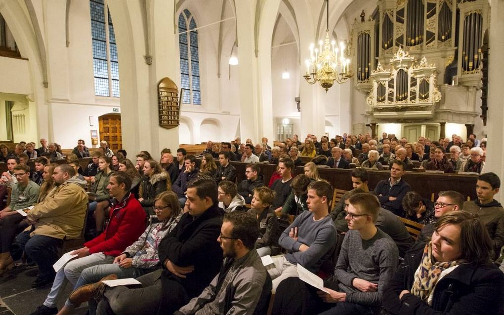 In de Oude Kerk te Barneveld vond dinsdagavond een interkerkelijke herdenking van de Reformatie plaats.  beeld RD, Anton Dommerholt