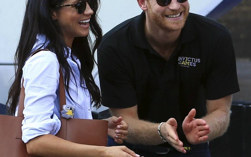 Prins Harry en zijn vriendin Meghan Markle, september 2017. beeld AFP, Vaughn Ridley