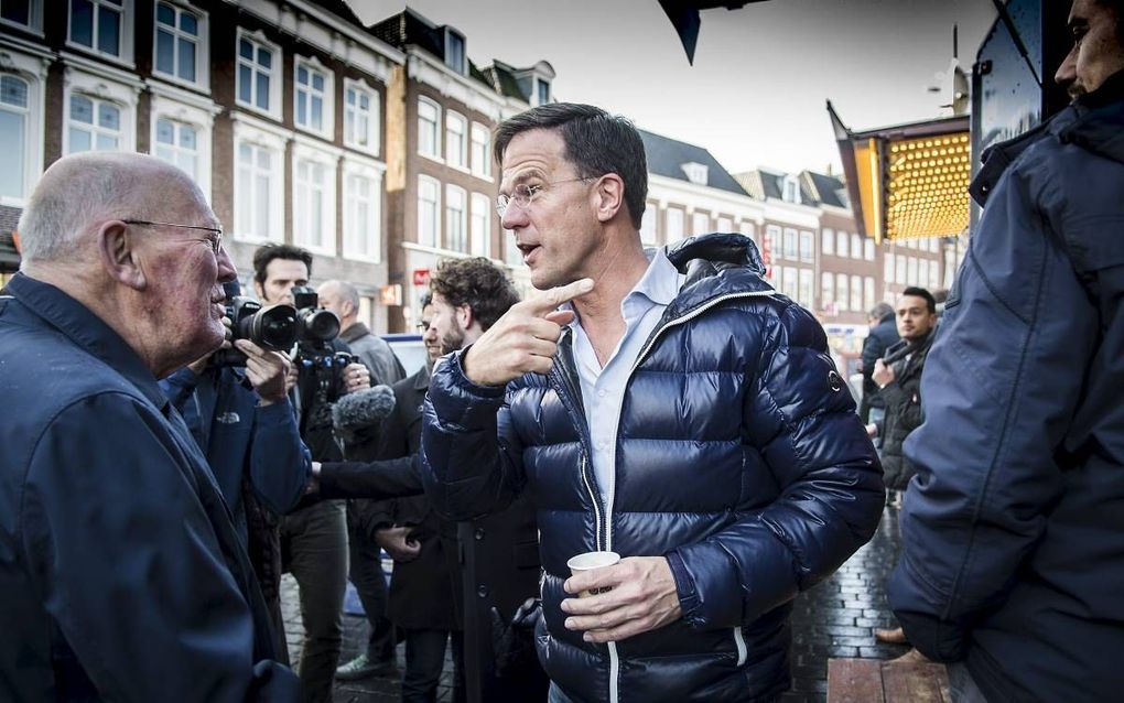 Premier Rutte in Leeuwarden, beeld ANP, Anjo de Haan.