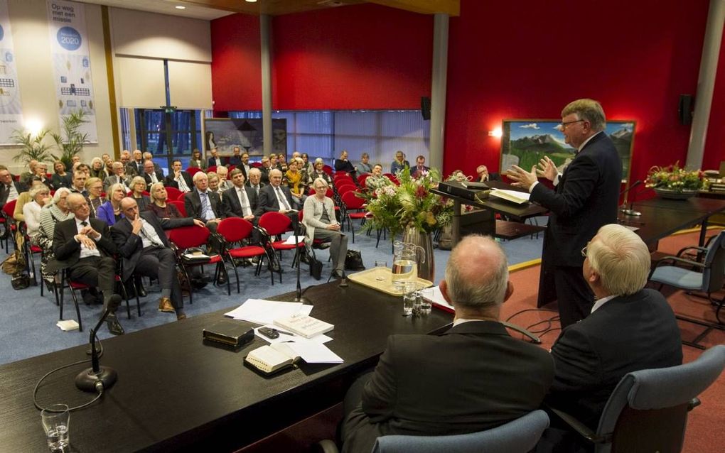 In het pand van de Erdee Media Groep in Apeldoorn vond vrijdag een studiedag plaats over bevinding. beeld RD, Anton Dommerholt