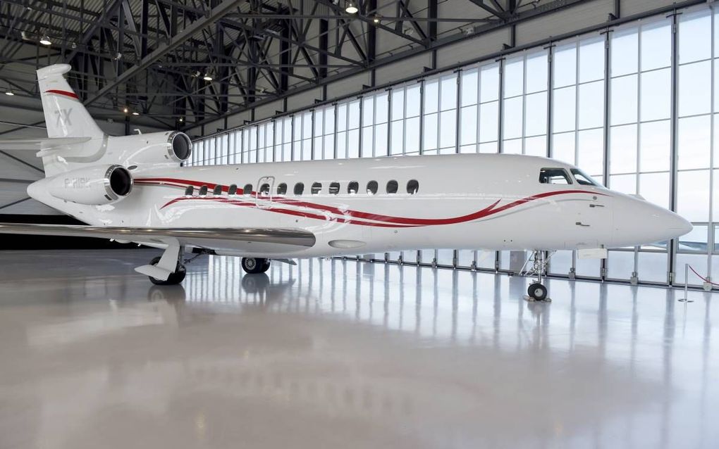 Jesse Duplantis zamelt geld in voor een eigen Falcon 7X. Het toestel van Franse makelij kost omgerekend 46 miljoen euro. beeld AFP, Eric Piermont