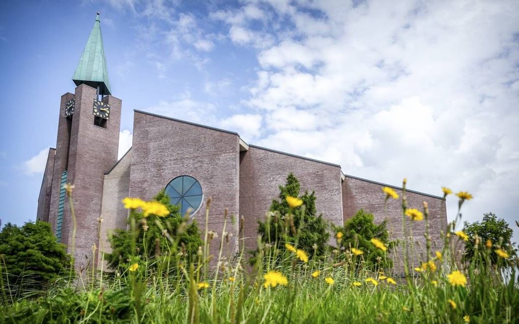 De synode van de Gereformeerde Gemeenten in Nederland vindt woensdag plaats in kerkgebouw De Hoeksteen in Barneveld. beeld ANP, Rob Engelaar