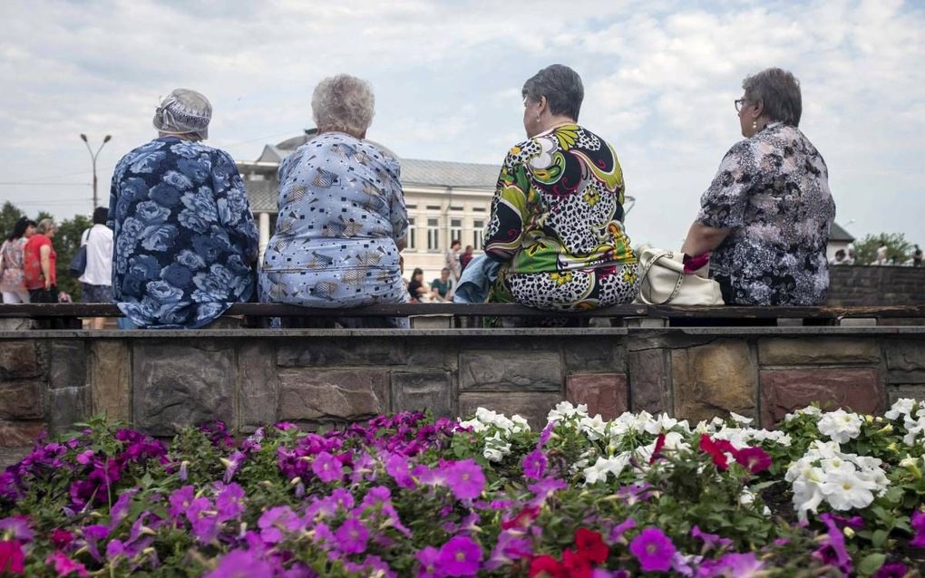 De gemiddelde leeftijd is in Rusland sterk gestegen. Daarom is volgens de regering aanpassing van de pensioenleeftijd nodig. beeld AFP, Johannes Eisele