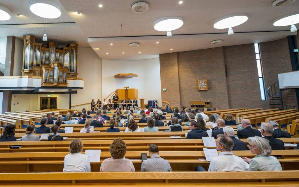 De Bond van Zondagsscholen van de Gereformeerde Gemeenten hield zaterdag in Krimpen aan den IJssel zijn jaarvergadering. beeld Cees van der Wal