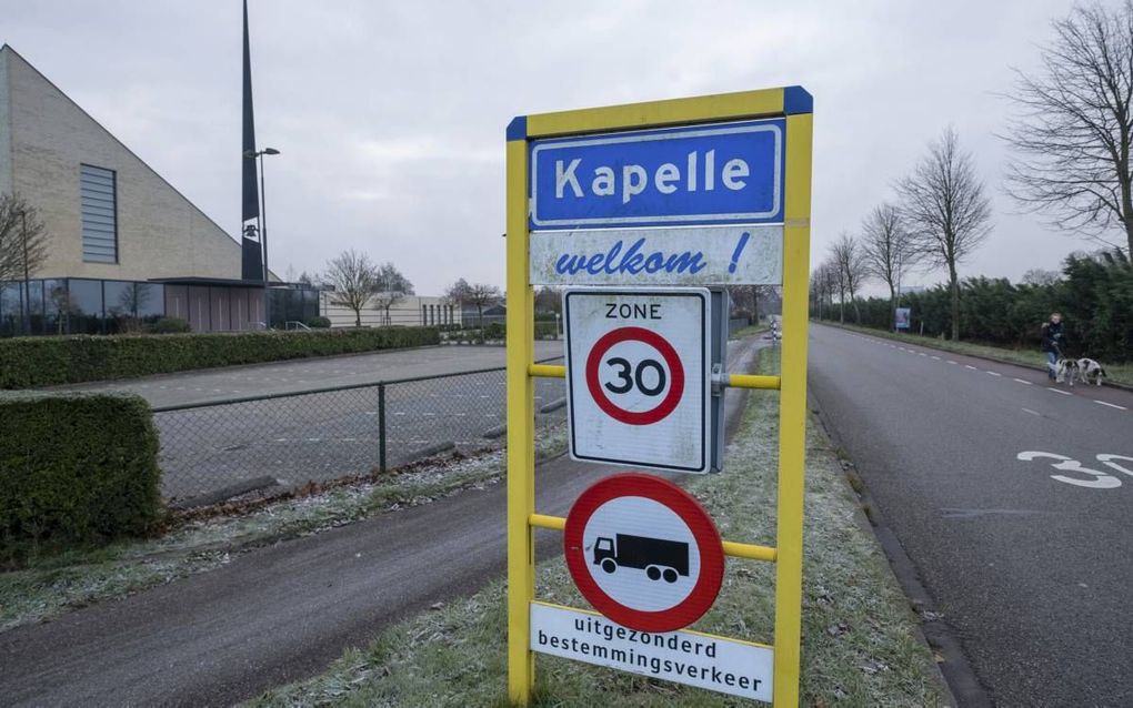 De Petrakerk van de gereformeerde gemeente telt ruim 1500 leden. Het gebouw ligt aan de rand van het dorp. beeld Dirk Jan Gjeltema