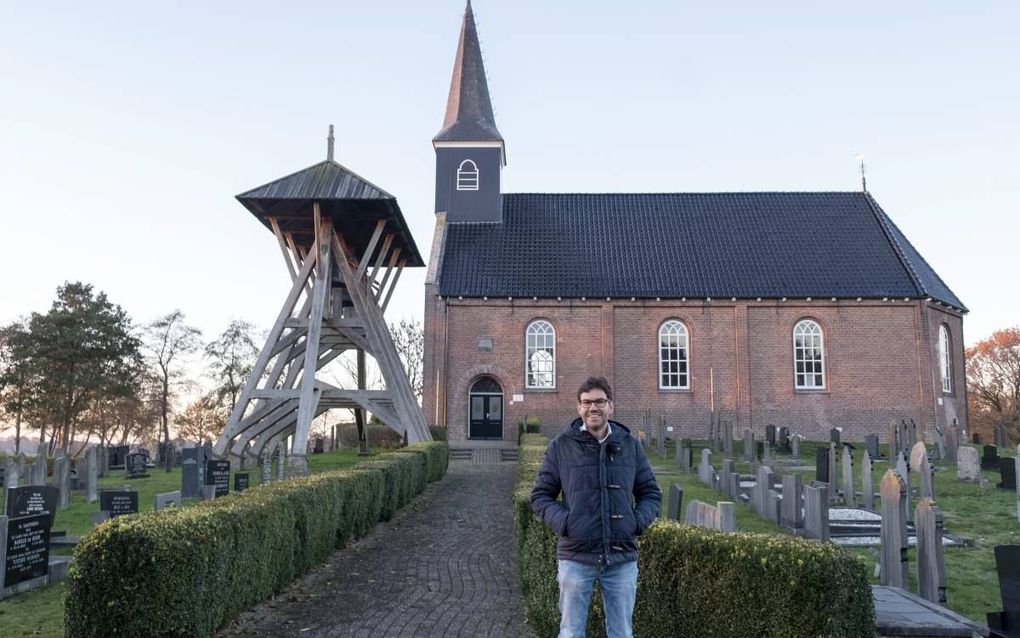 De klokkenstoel van de kerk van Weinterp telt drie klokken. beeld Sjaak Verboom.