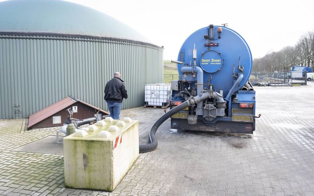 Groene Mineralen Centrale op het terrein van Groot Zevert Vergisting bij Beltrum. Natuurlijke mest vervangt kunstmest. beeld Niek Stam