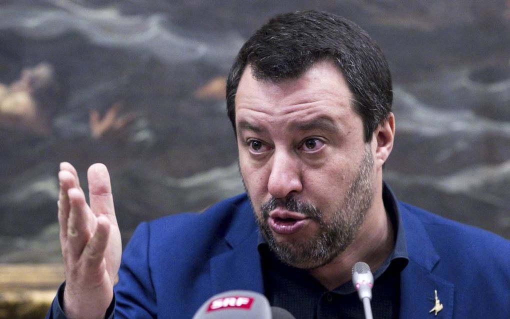 De Italiaanse vice-premier Matteo Salvini. beeld EPA, Angelo Carconi