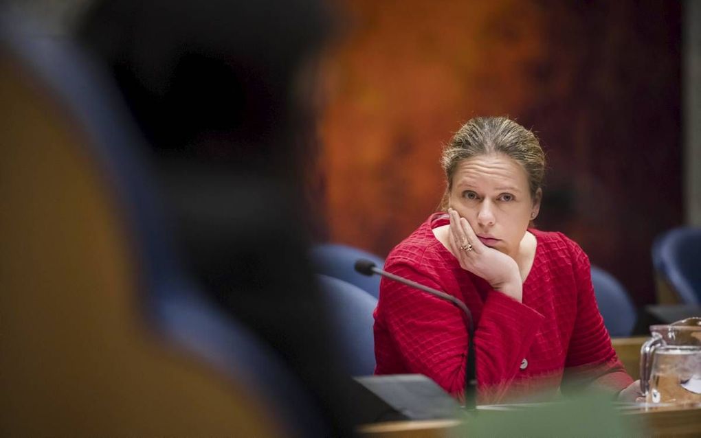 Minister Schouten donderdag in de Kamer. beeld ANP, Bart Maat