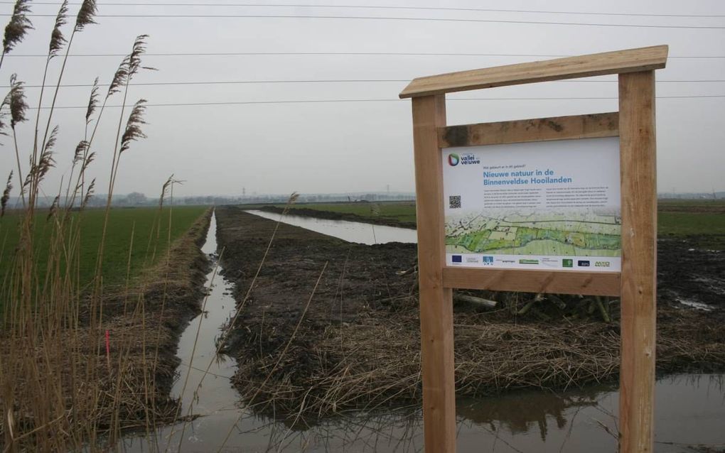 De Binnenveldse Hooilanden, tussen Veenendaal en Wageningen, worden heringericht als natuurgebied. Het is doel dat bloemen, planten en dieren terugkeren. Het project ging donderdag van start.  beeld Waterschap Vallei en Veluwe