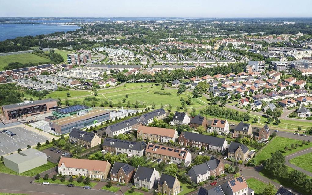 CDA en SGP in Gelderland willen gemeenten iets meer de vrije hand bieden dan de ChristenUnie in deze provincie. Deze partij vindt dat de provincie iets meer grip moet houden op de gemeentelijke bouwplannen. Foto: nieuwbouw in de nieuwe wijk Harderweide bi