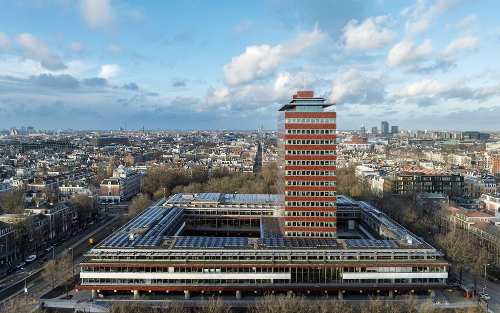 Het gerenoveerde hoofdkantoor van De Nederlandsche Bank is maandag heropend. beeld DNB