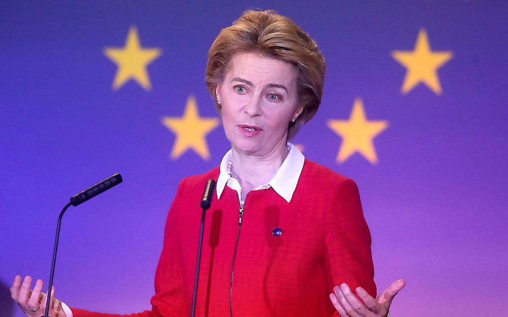 Ursula von der Leyen. beeld EPA, Olivier Hoslet