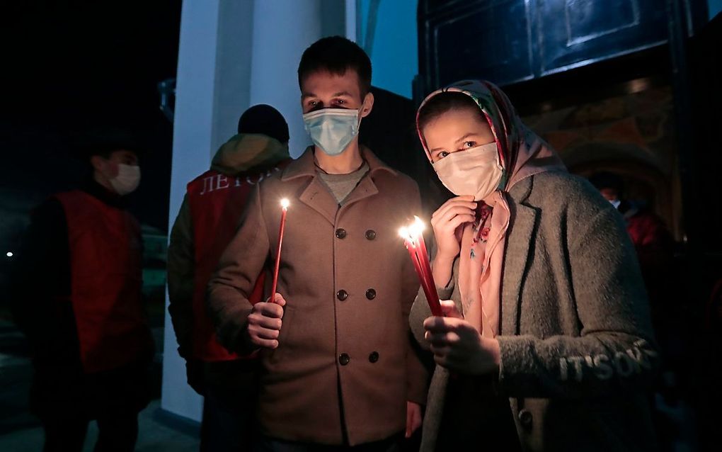 Orthodox paasfeest in Rusland. beeld EPA, Sergei Chirikov