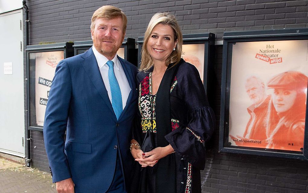 Koning Willem-Alexander en koningin Máxima, woensdag in Den Haag. beeld ANP