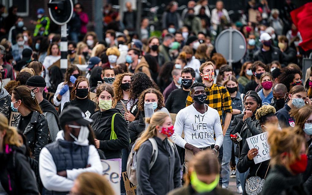 Betogers in Eindhoven. beeld ANP