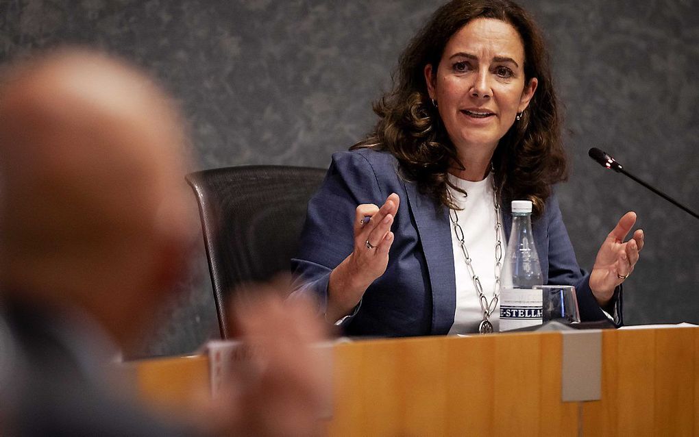 Halsema tijdens het spoeddebat woensdag. beeld ANP