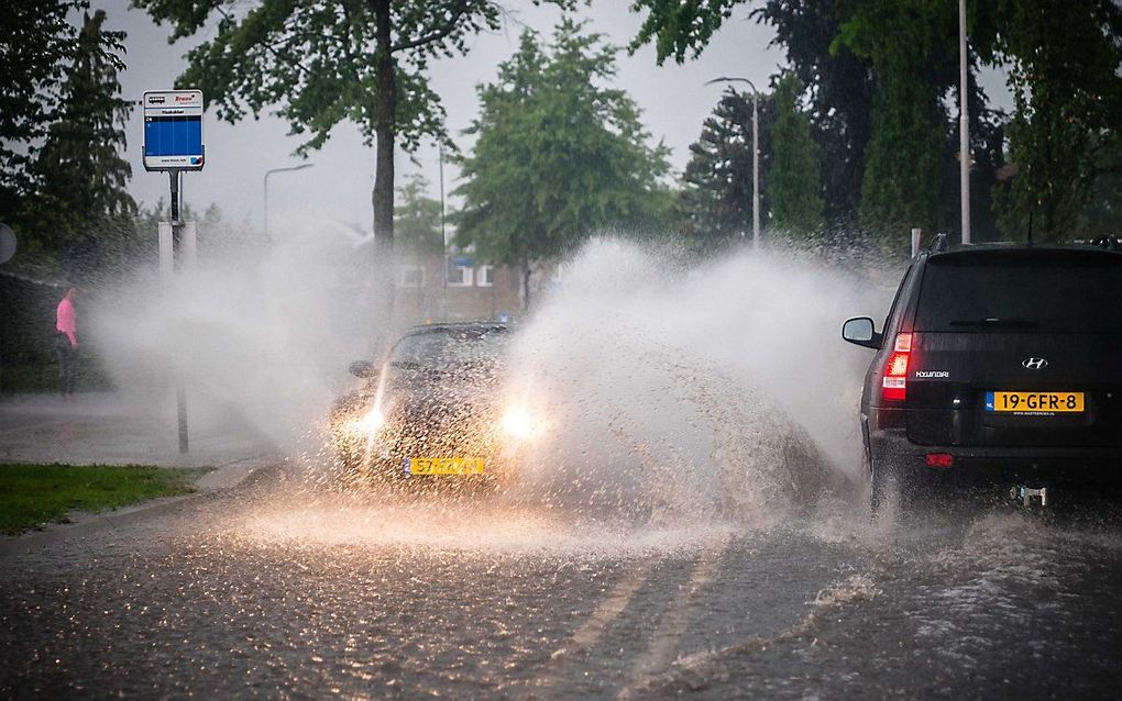 Wateroverlast in het Brabantse Mierlo, woensdag. beeld ANP