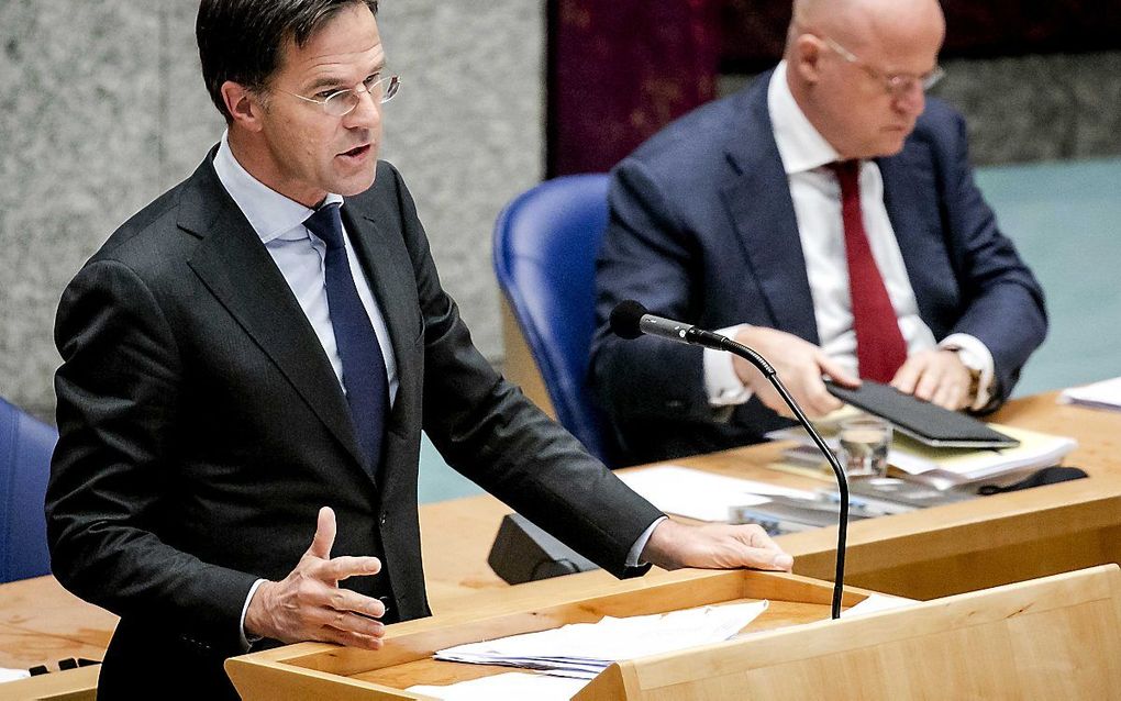 Rutte in het debat over de vrijheid van meningsuiting, beeld ANP, Sem van der Wal