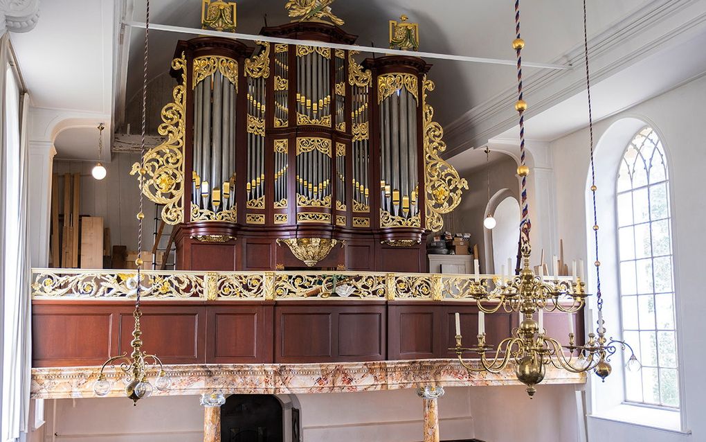 Het Freytagorgel in de Sebastiaankerk van Warffum. Beeld Anjo de Haan