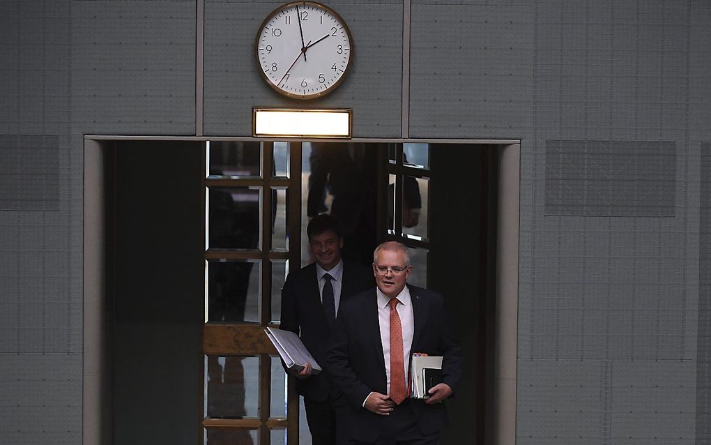 De Australische premier Scott Morrison. beeld EPA