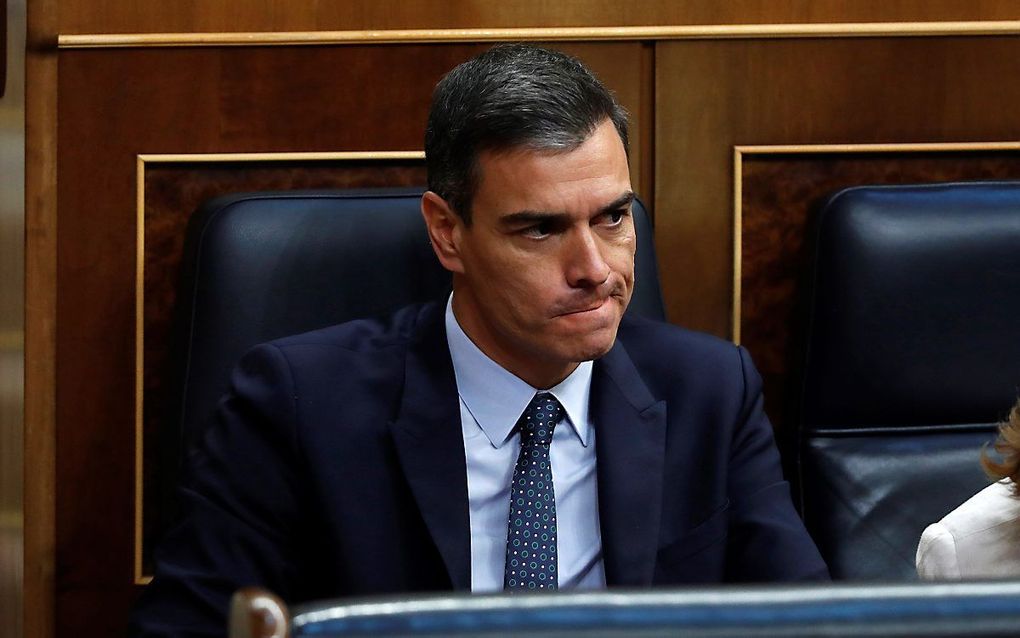 Pedro Sanchez verliest dinsdag eerste stemming over zijn kandidaat-premierschap. beeld EPA, Emilio Naranjo