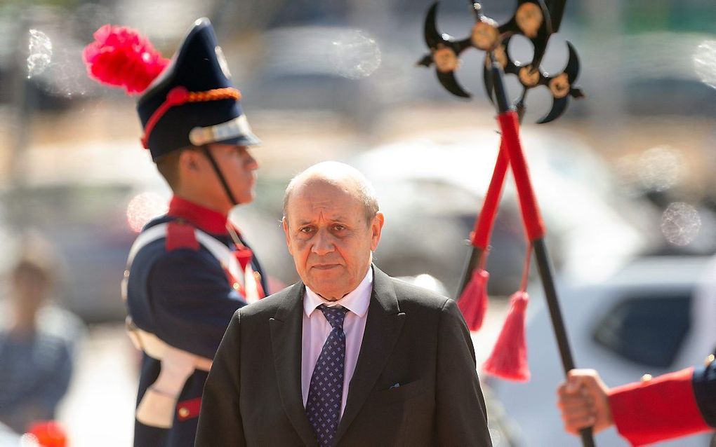 Le Drian in Brasil. beeld EPA