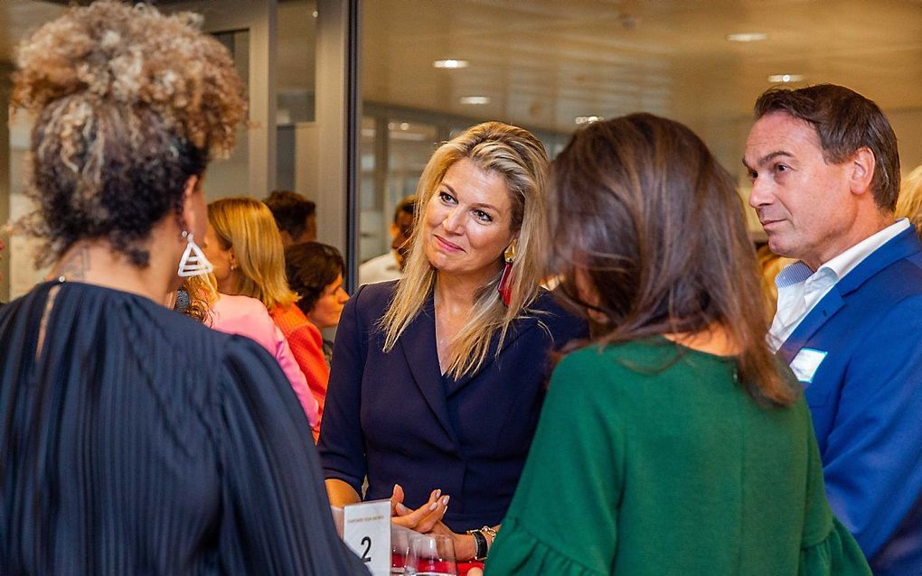 De ochtend van koningin Máxima stond woensdag in het teken van vrouwelijk ondernemerschap. beeld ANP