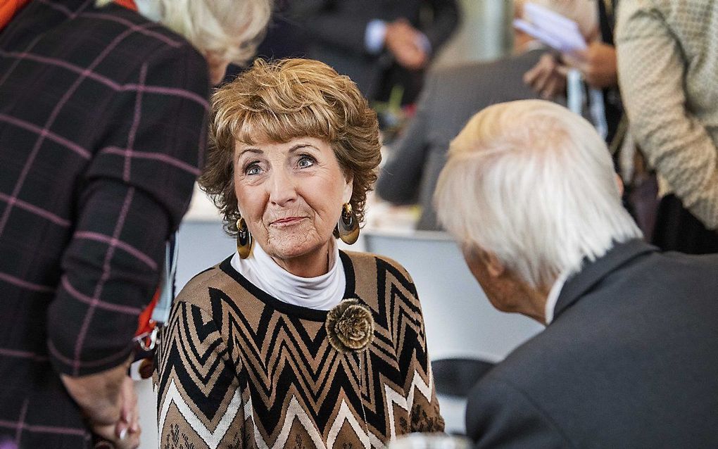 Prinses Margriet woont vrijdag in de Eusebiuskerk in Arnhem de 75e herdenking van de Slag om Arnhem bij. beeld ANP