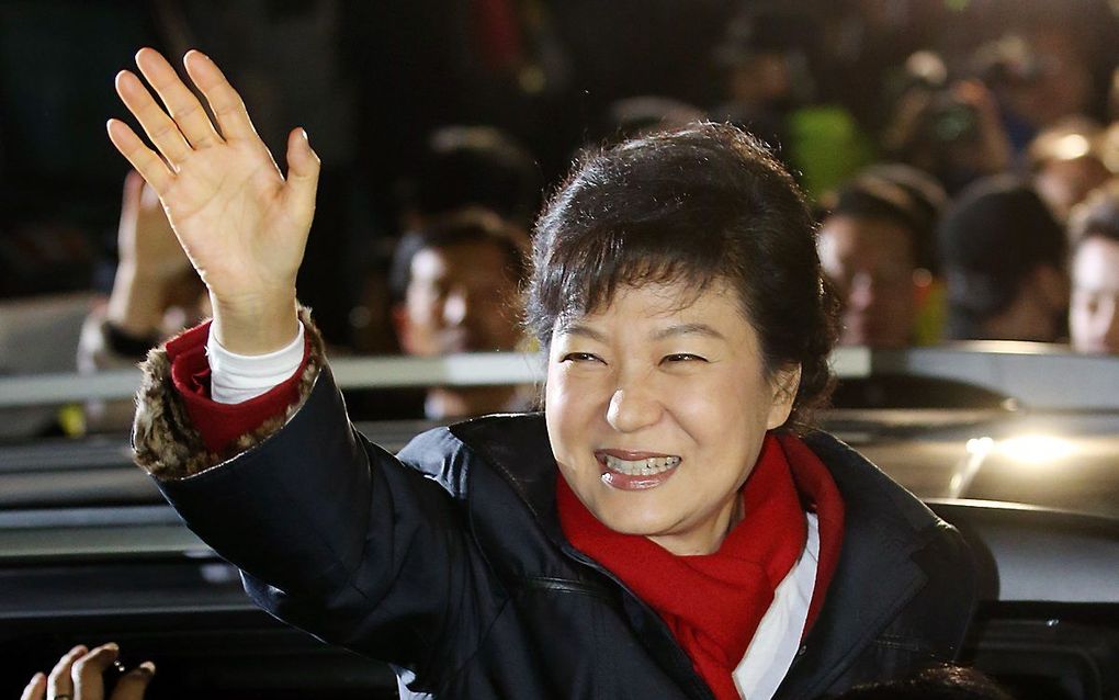 Archiefbeeld van oud-president Park Geun-hye. beeld AFP