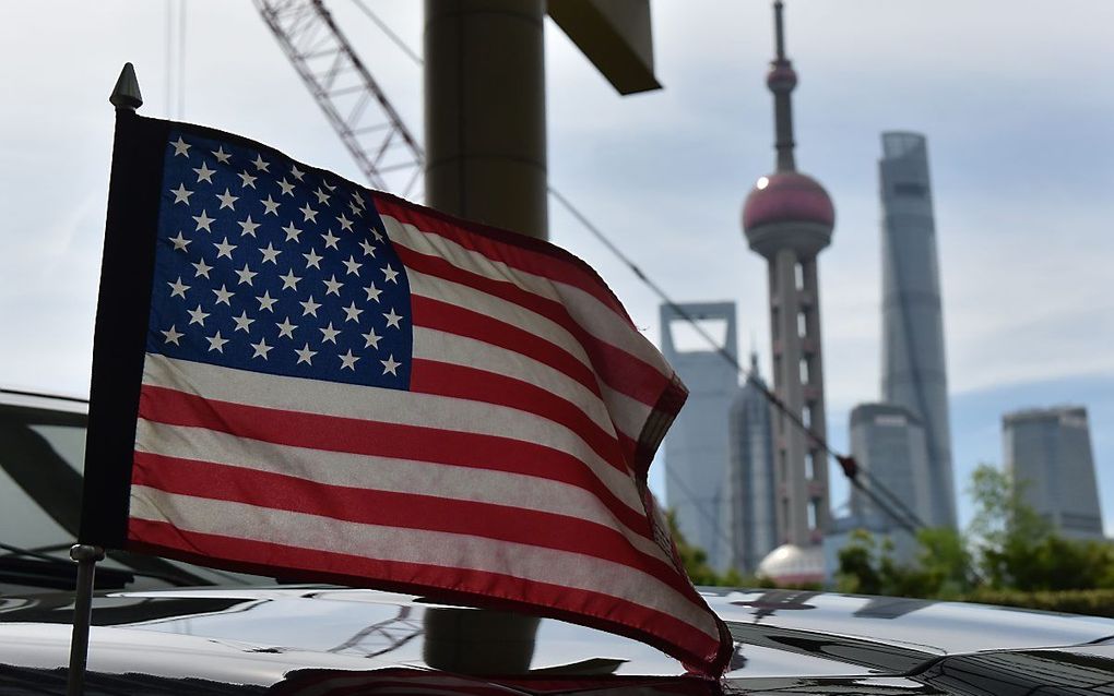 Amerikaanse onderhandelaars proberen in Shanghai een uitweg uit de slepende handelsoorlog met China te vinden. beeld AFP