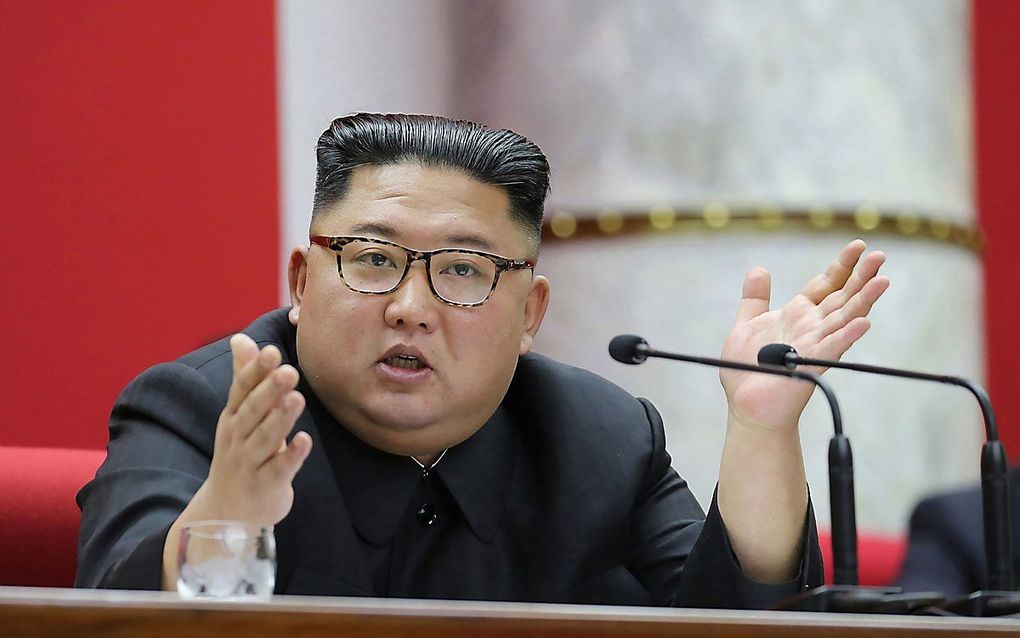 De Noord-Koreaanse leider Kim Jong-un. beeld AFP