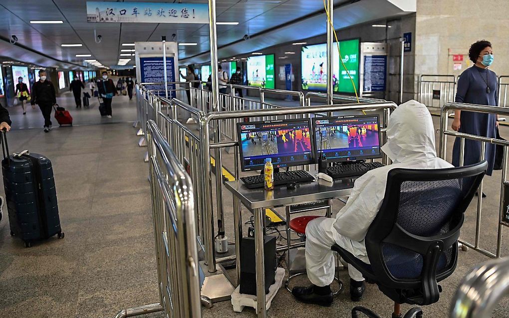 In de Chinese stad Wuhan zijn dit weekeinde weer nieuwe coronabesmettingen vastgesteld. beeld AFP