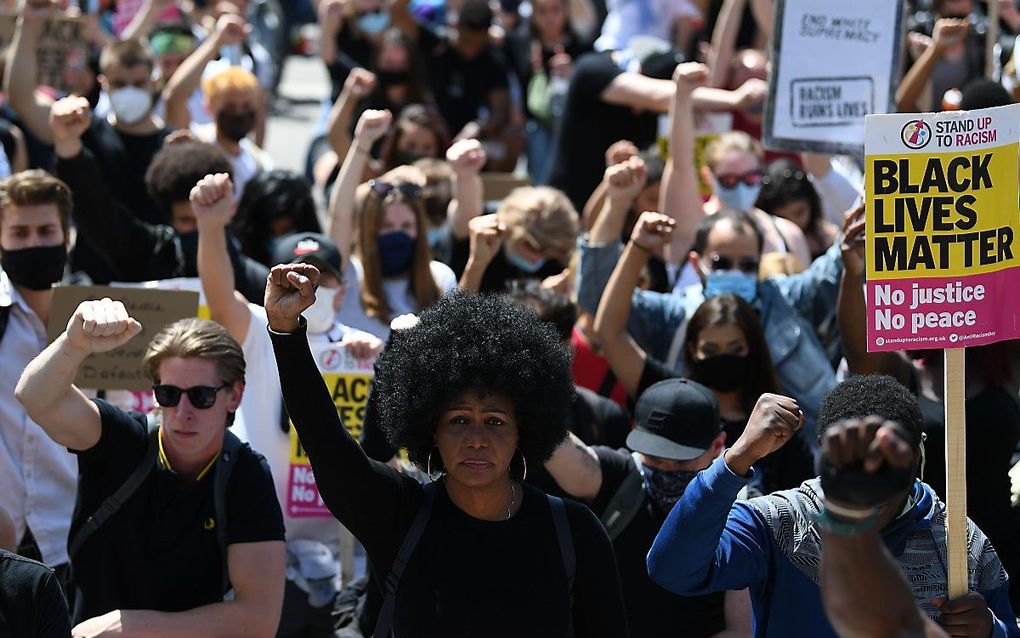 Protest in Londen. beeld AFP