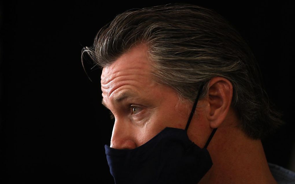 Gavin Newsom, gouverneur van de Amerikaanse staat Californië. beeld AFP, Genaro Molina