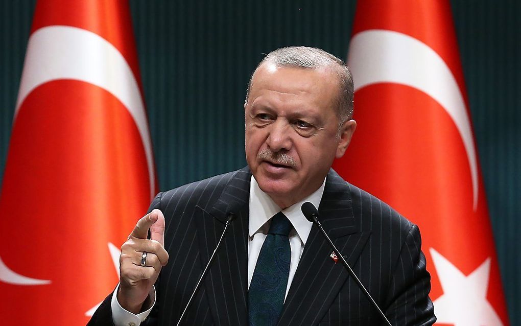 De Turkse president Recep Tayyip Erdogan. beeld AFP