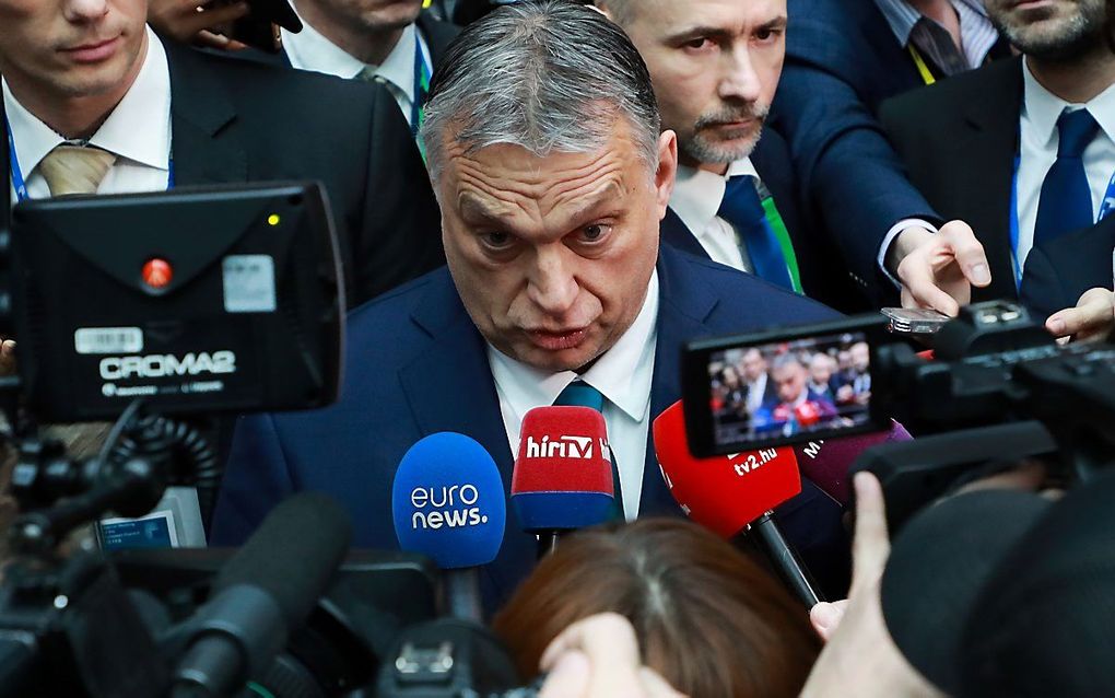 De Hongaarse premier Viktor Orbán. beeld AFP, Ludovic Marin