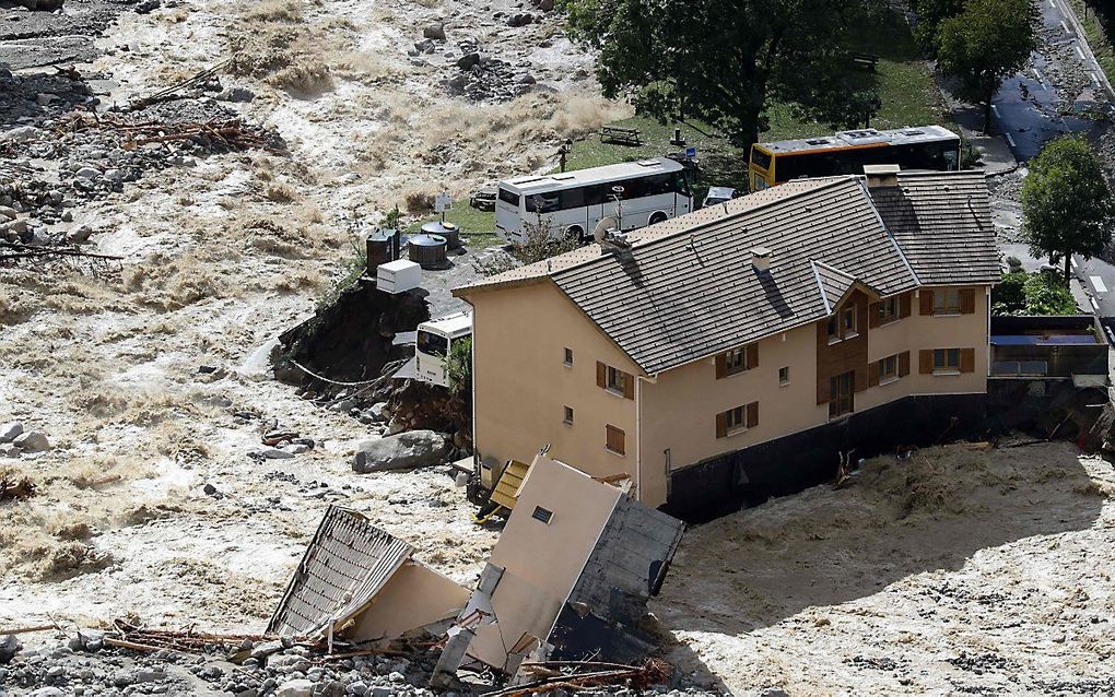 Ravage in Saint-Martin-Vesubie (Zuid-Frankrijk). beeld EPA, Valery Hache