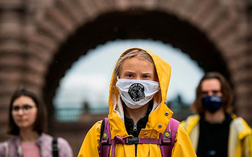 Greta Thunberg. beeld AFP, Jonathan Nackstrand