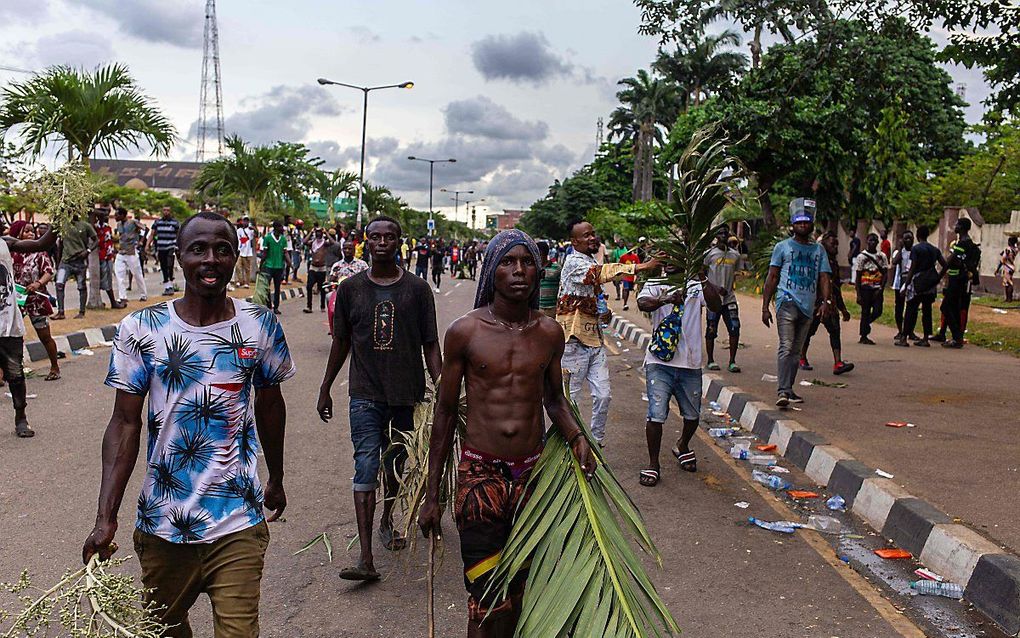 Lagos. beeld AFP, Benson Ibeabuchi